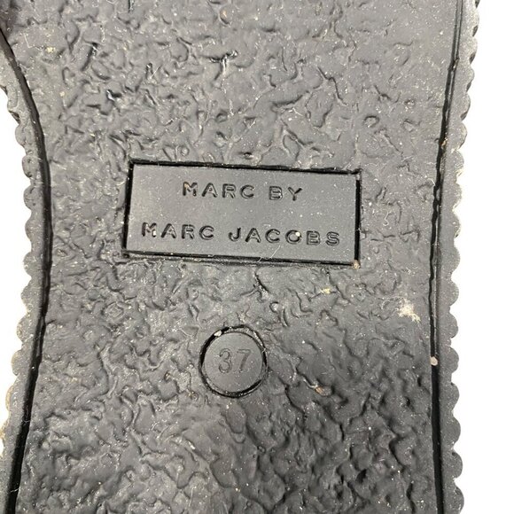 Marc by Marc Jacobs Black Leather combat Boots Size 37 designer fairy grunge - Picture 9 of 11